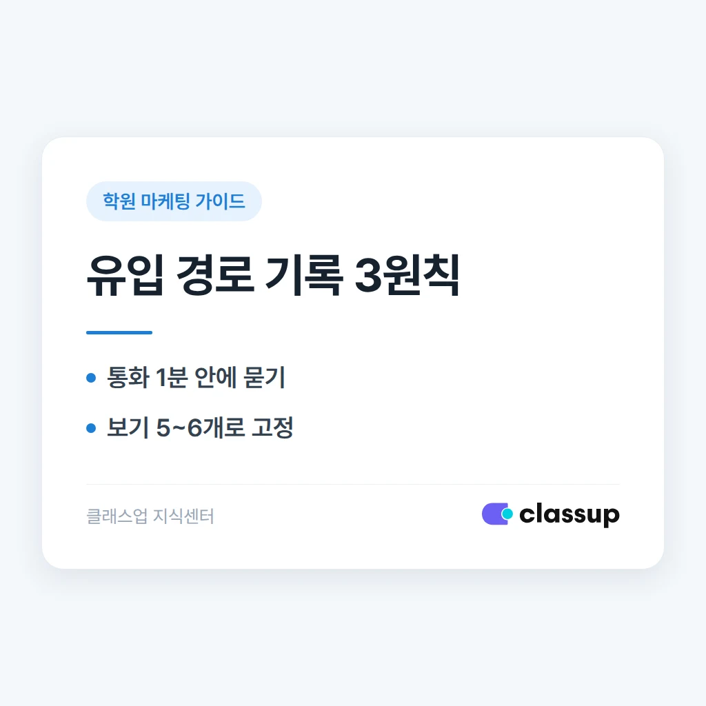 신규 상담이 어디서 왔는지 유입 경로를 놓치지 않고 기록하는 법