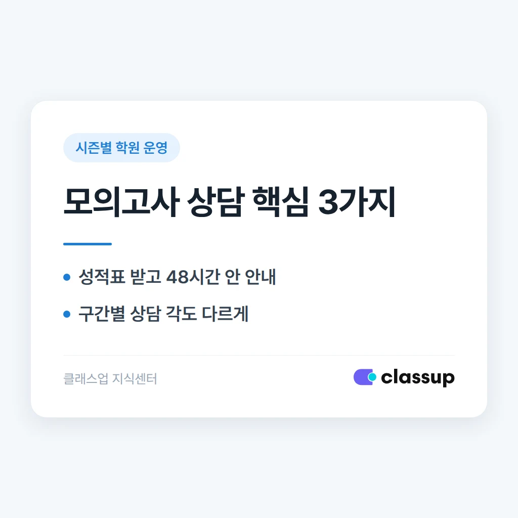 전국연합학력평가 성적표, 학부모 상담 자료로 활용하는 법