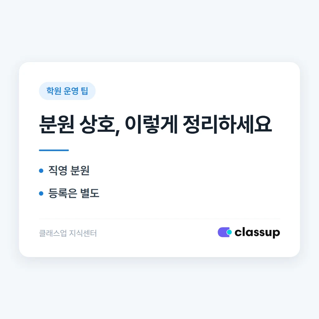 분원을 낼 때 본원과 같은 상호·브랜드를 써도 되는 조건