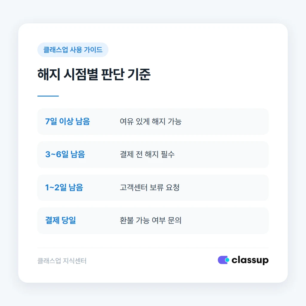 결제 수단 삭제 전 미납 및 환불 확인 안내 문구