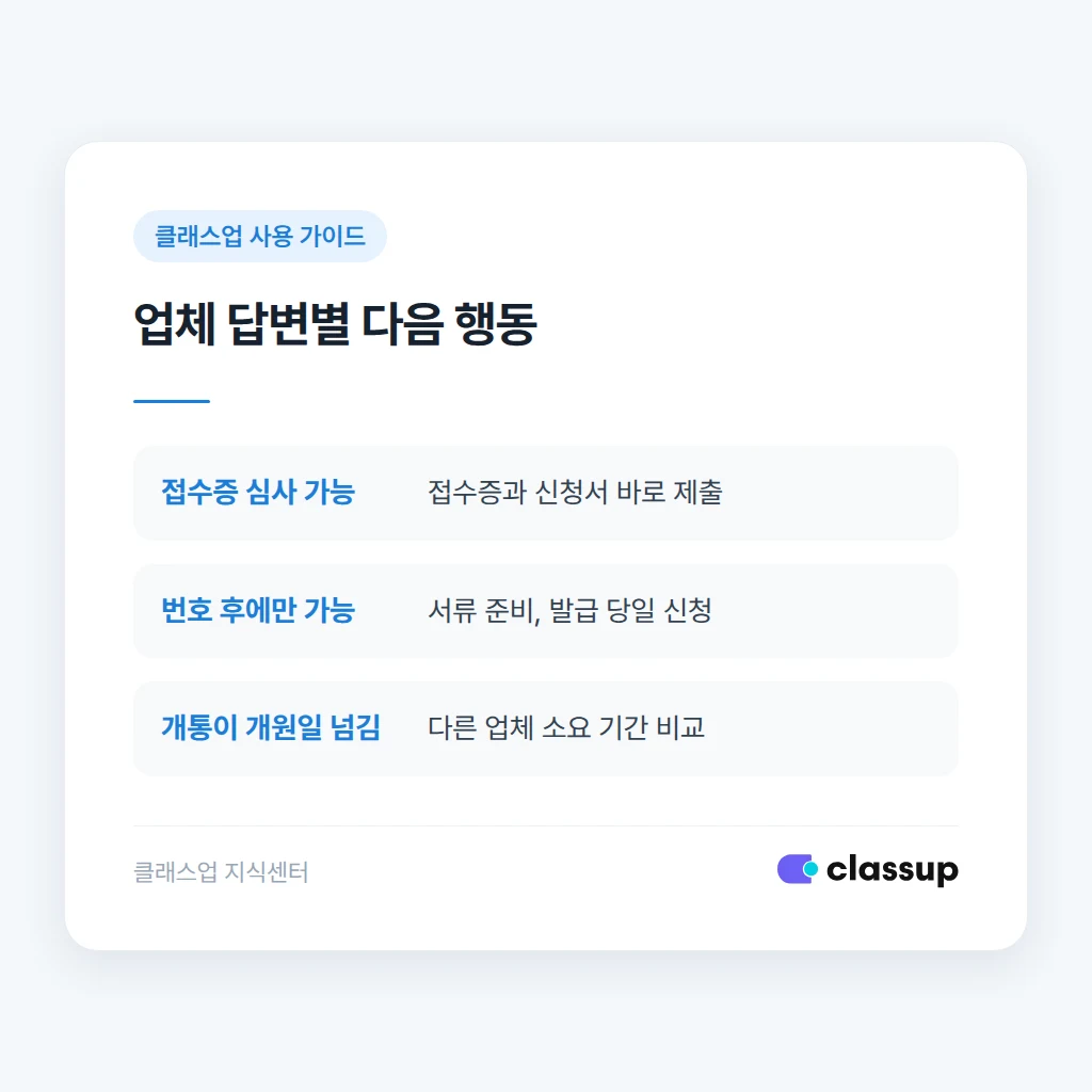 상황별 단말기 신청 판단 기준