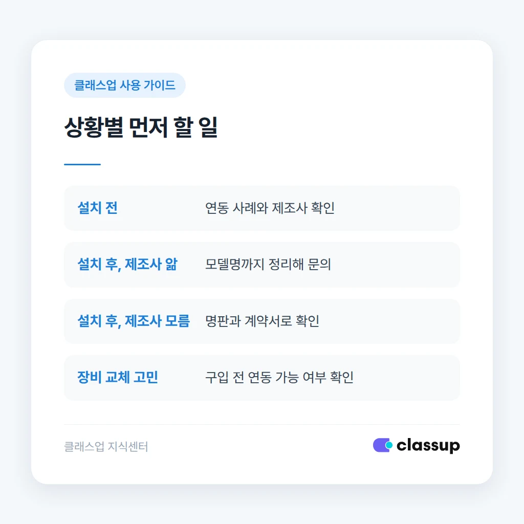상황별 판단 기준 비교