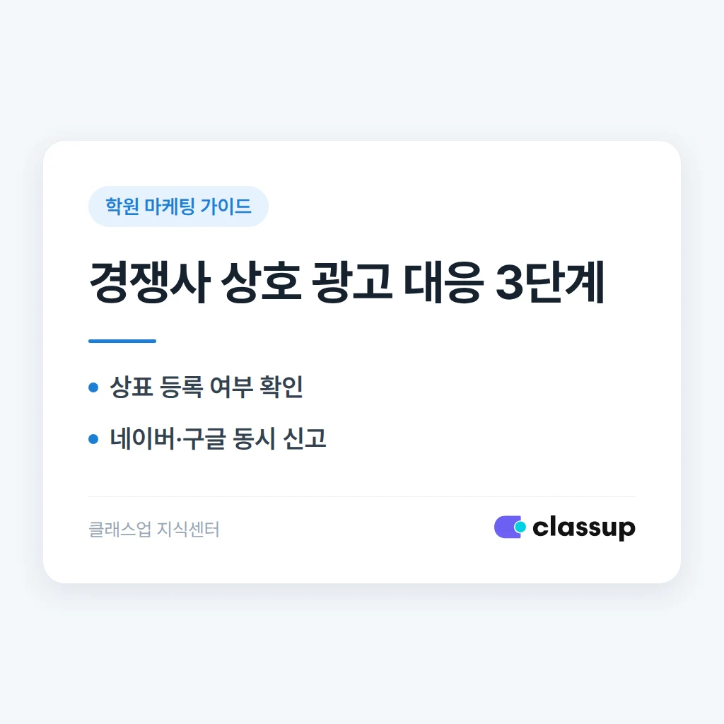 경쟁 학원이 내 학원 이름으로 검색광고를 걸었을 때 대응법