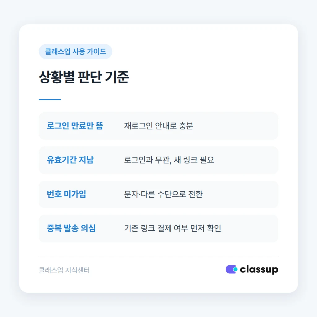 재발송 전 확인할 사항