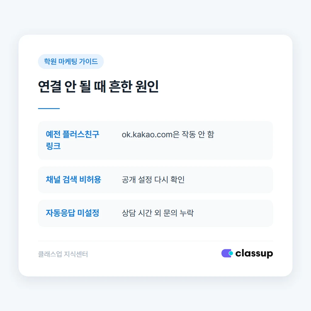 버튼을 눌러도 연결이 안 되는 흔한 실수