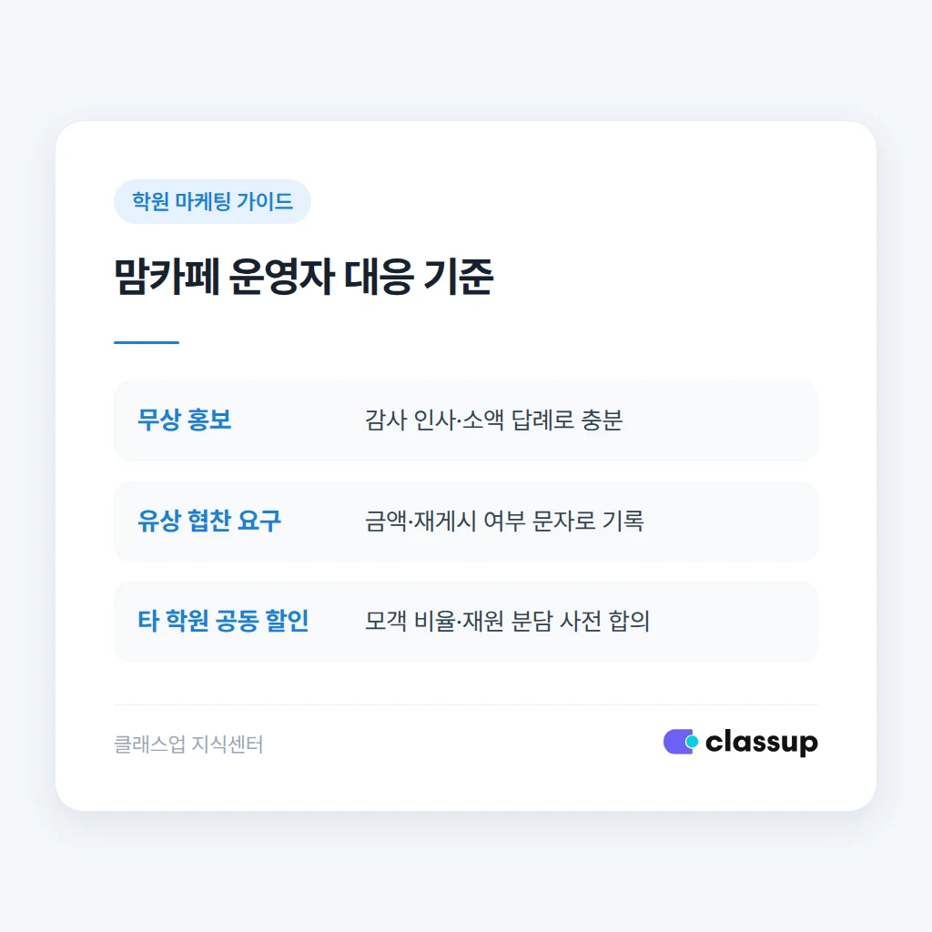 할인 공고문 필수 조건 체크리스트