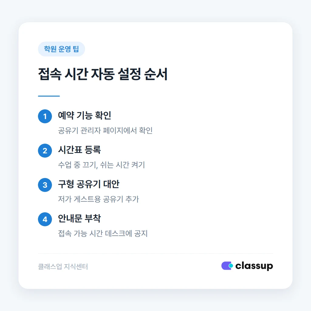학원 와이파이 네트워크 분리 방법