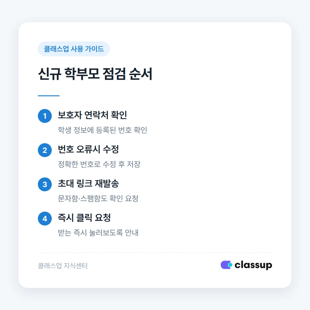 보호자 연결 상태 확인 절차