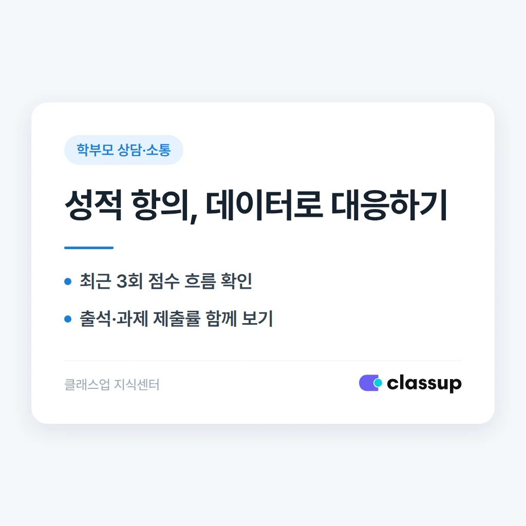 학부모가 성적이 오르지 않는다고 항의할 때 데이터로 설명하는 법