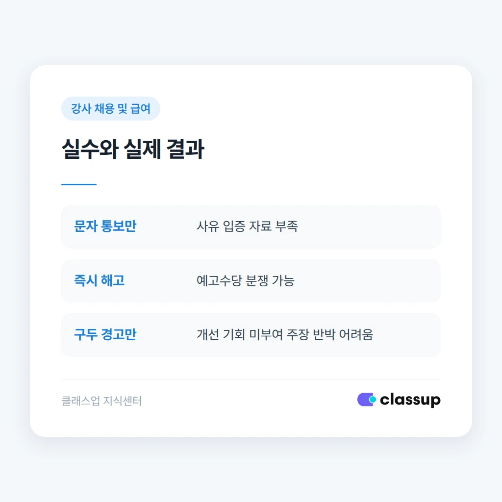 흔히 하는 실수와 실제 결과 비교