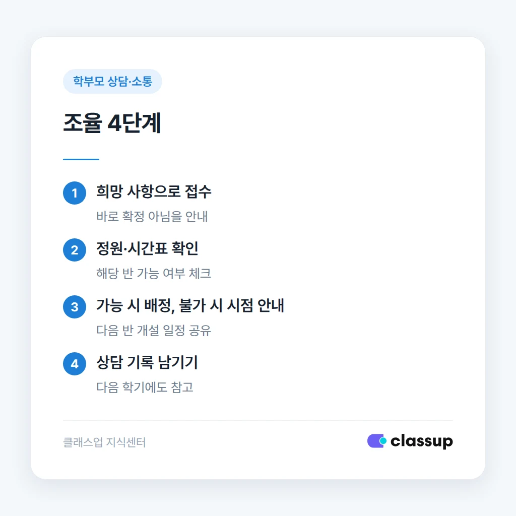 형제 반배정 요청을 처리하는 순서