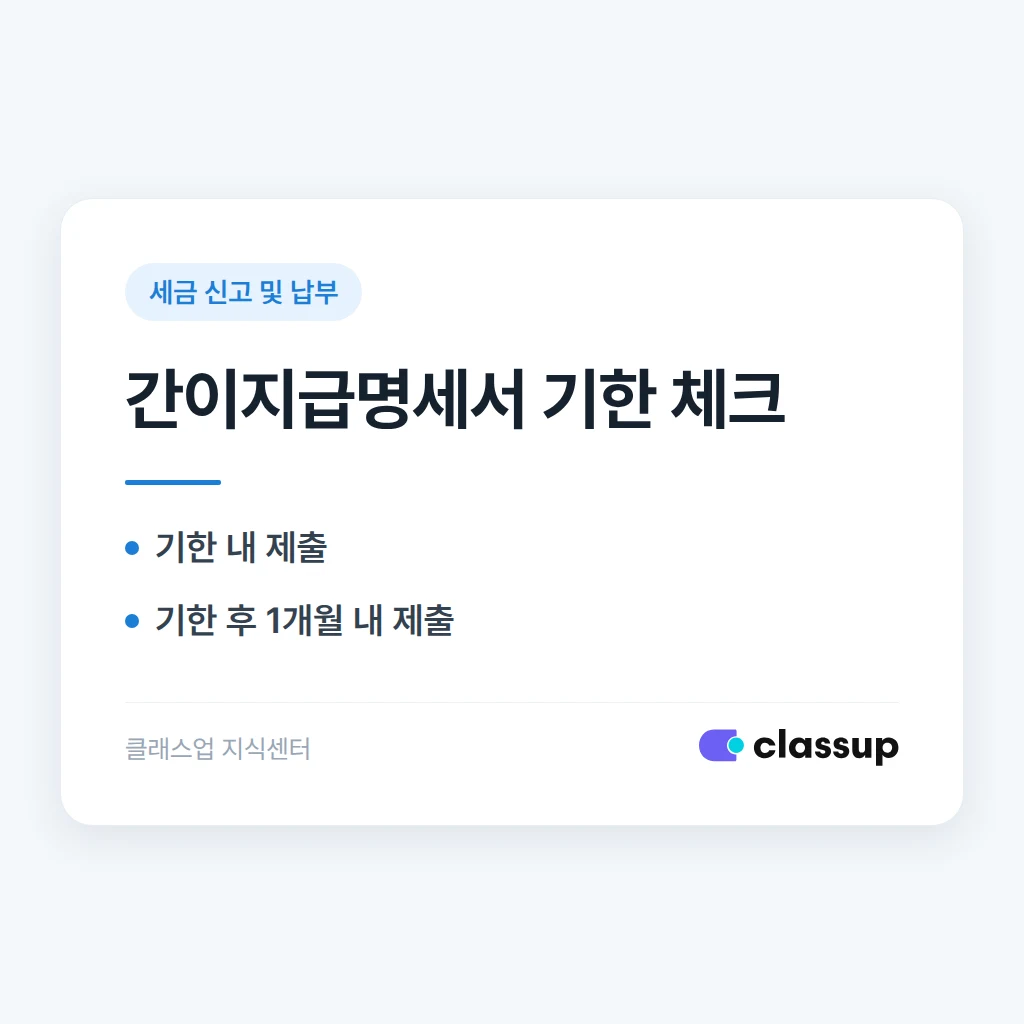 강사 간이지급명세서 제출 기한을 놓치면 어떤 불이익이 있나요